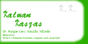kalman kaszas business card