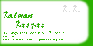 kalman kaszas business card